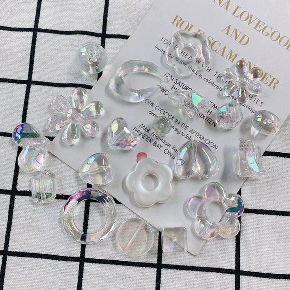 Wholesale Jewelry Accessories Plastic Resin Geometric Round Flower Love Pendant