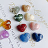 Wholesale Jewelry Accessories Plastic Resin Heartshaped Stone Mobile Phone Case Pendant With Cream Water Ripple Smoke Design