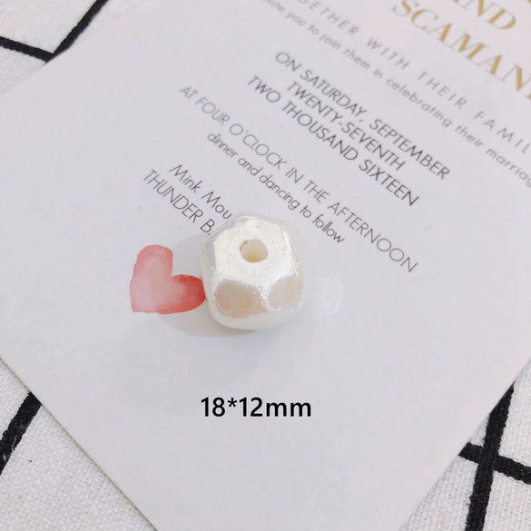 Wholesale Jewelry Accessories Plastic Resin Imitation Pearl Shaped Beads Earrings Hair Accessories With Magic Pearlescent Wrinkle Effect