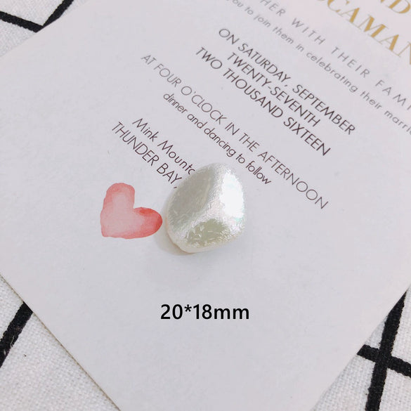 Wholesale Jewelry Accessories Plastic Resin Imitation Pearl Shaped Beads Earrings Hair Accessories With Magic Pearlescent Wrinkle Effect
