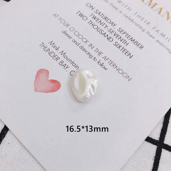 Wholesale Jewelry Accessories Plastic Resin Imitation Pearl Shaped Beads Earrings Hair Accessories With Magic Pearlescent Wrinkle Effect