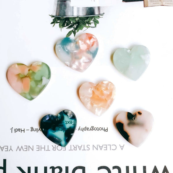 Wholesale Jewelry Accessories Plastic Resin Love Art Earrings Bracelet Pendant Harajuku Style