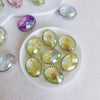 Wholesale Jewelry Accessories Plastic Resin Oval Facet Bead Necklace Bracelet Pendant