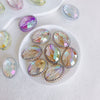 Wholesale Jewelry Accessories Plastic Resin Oval Facet Bead Necklace Bracelet Pendant