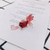 Wholesale Jewelry Accessories Plastic Resin Red Koi Goldfish Pendant Earrings Handmade
