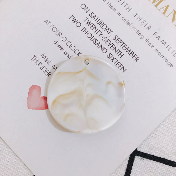 Wholesale Jewelry Accessories Plastic Resin Round Halo Earrings With Holes Pendant