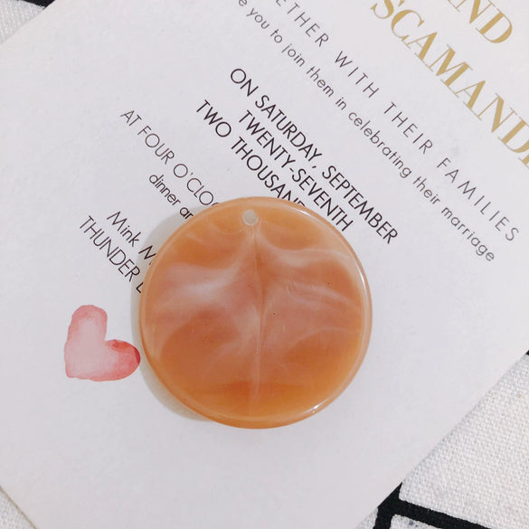 Wholesale Jewelry Accessories Plastic Resin Round Halo Earrings With Holes Pendant