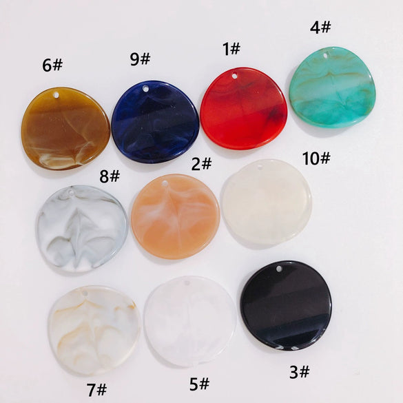 Wholesale Jewelry Accessories Plastic Resin Round Halo Earrings With Holes Pendant