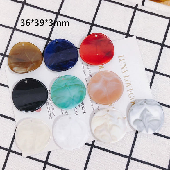 Wholesale Jewelry Accessories Plastic Resin Round Halo Earrings With Holes Pendant