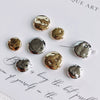 Wholesale Jewelry Accessories Plastic Resin Round Irregular Flat Beads Electroplating Handmade Simple Geometric