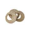 Wholesale Jewelry Accessories Plastic Resin Woven Rattan Hollow Ring Pendant Earrings