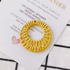Wholesale Jewelry Accessories Plastic Resin Woven Rattan Hollow Ring Pendant Earrings
