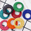 Wholesale Jewelry Accessories Plastic Resin Woven Rattan Hollow Ring Pendant Earrings