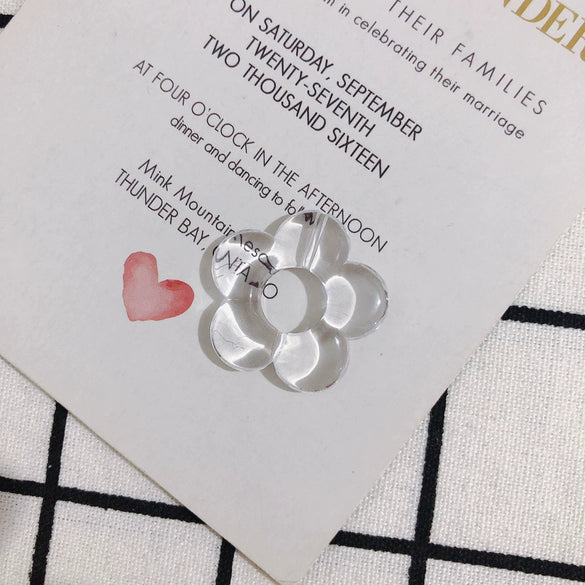 Wholesale Jewelry Accessories Resinacrylic Transparent Heart Pendant Earrings Hair Accessories Material