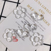 Wholesale Jewelry Accessories Resinacrylic Transparent Heart Pendant Earrings Hair Accessories Material