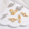 Wholesale Jewelry Accessories 925 Silver Bow Love Pearl Buckle Vshaped Fourleaf Clover Oshaped With Zirconia Design