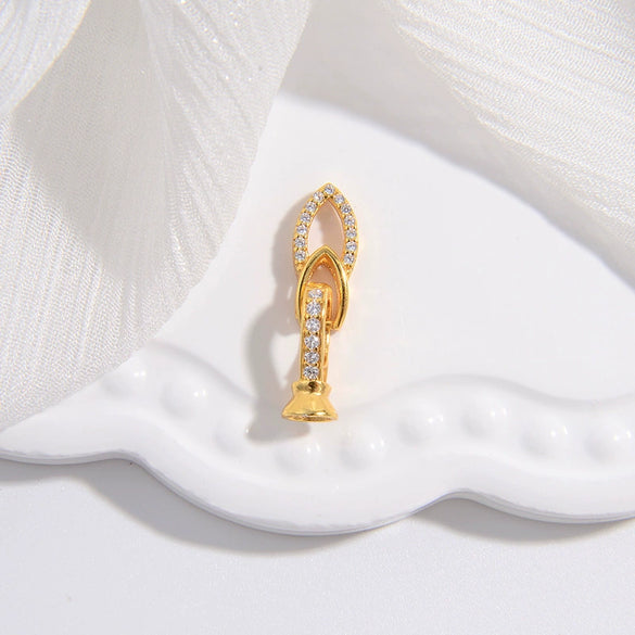 Wholesale Jewelry Accessories 925 Silver Bow Love Pearl Buckle Vshaped Fourleaf Clover Oshaped With Zirconia Design