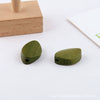 Wholesale Jewelry Accessories Solid Wood Polygon Geometric Perforated Half Pill Earrings Baking Varnish Minimalist