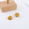 Wholesale Jewelry Accessories Solid Wood Polygon Geometric Perforated Half Pill Earrings Baking Varnish Minimalist