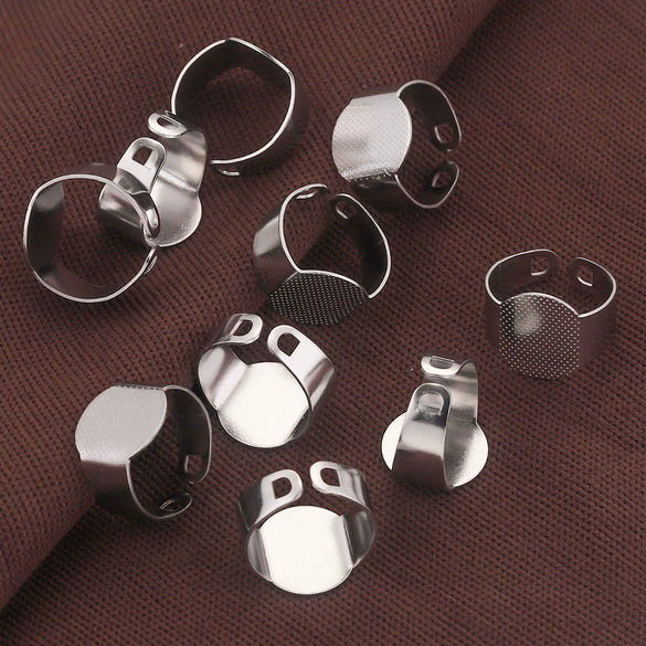 Wholesale Jewelry Accessories Stainless Steel Adjustable Open Ring Holder Tray Geometric Electroplated