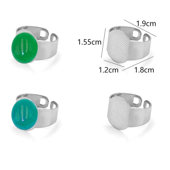 Wholesale Jewelry Accessories Stainless Steel Adjustable Open Ring Holder Tray Geometric Electroplated