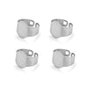 Wholesale Jewelry Accessories Stainless Steel Adjustable Open Ring Holder Tray Geometric Electroplated