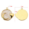 Wholesale Jewelry Accessories Stainless Steel Dripping Oil Love Crescent Pendant Earrings Necklace Diy