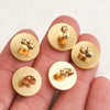 Wholesale Jewelry Accessories Stainless Steel Lathe Earring Base Round Basin Welding Needle Electroplated