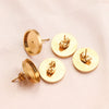 Wholesale Jewelry Accessories Stainless Steel Lathe Earring Base Round Basin Welding Needle Electroplated