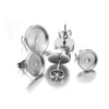 Wholesale Jewelry Accessories Stainless Steel Lathe Earring Base Round Basin Welding Needle Electroplated