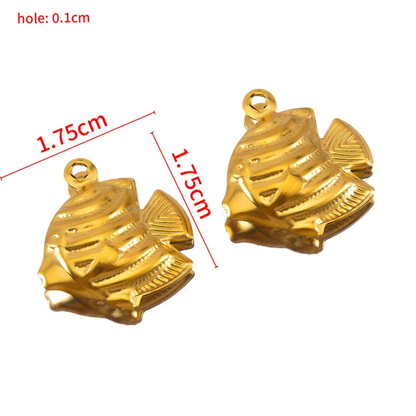 Wholesale Jewelry Accessories Stainless Steel Marine Series Pendant With Starfish Shell Seahorse And More Electroplated