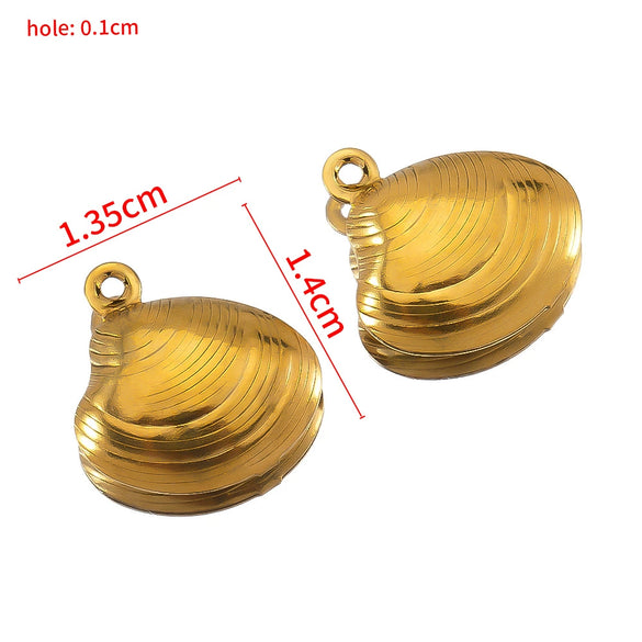 Wholesale Jewelry Accessories Stainless Steel Marine Series Pendant With Starfish Shell Seahorse And More Electroplated