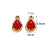 Wholesale Jewelry Accessories Stainless Steel Oval Water Drop Inlaid Natural Stone Handmade With Electroplated 18K Gold