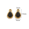 Wholesale Jewelry Accessories Stainless Steel Oval Water Drop Inlaid Natural Stone Handmade With Electroplated 18K Gold
