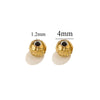 Wholesale Jewelry Accessories Stainless Steel Round Hammered Beads With Pockmarks And Beating Points Vacuum Plated