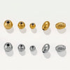 Wholesale Jewelry Accessories Stainless Steel Round Hammered Beads With Pockmarks And Beating Points Vacuum Plated