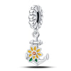 Wholesale Jewelry Accessories 925 Sterling Silver Charm Beads With Dripping Oil Treatment Flower Bicycle Camera Pendant Original Design