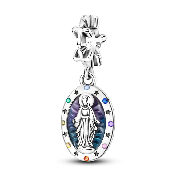 Wholesale Jewelry Accessories 925 Sterling Silver Original Design Dripping Oil Butterfly Sunflower Pyramid Dinosaur Hanging Beads Bracelet