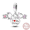 Wholesale Jewelry Accessories 925 Sterling Silver Original Design Dripping Oil Butterfly Sunflower Pyramid Dinosaur Hanging Beads Bracelet