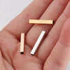 Wholesale Jewelry Accessories Titanium Steel Hollow Rectangular 3D Long Tube Fine Polishing Figure Pattern