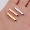 Wholesale Jewelry Accessories Titanium Steel Hollow Rectangular 3D Long Tube Fine Polishing Figure Pattern
