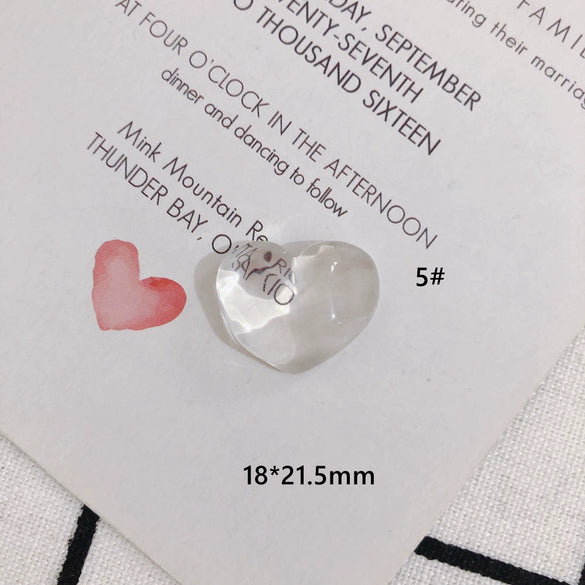 Wholesale Jewelry Accessories Transparent Glass And Plastic Resin Irregular Shaped Environmental Protection Patch Material