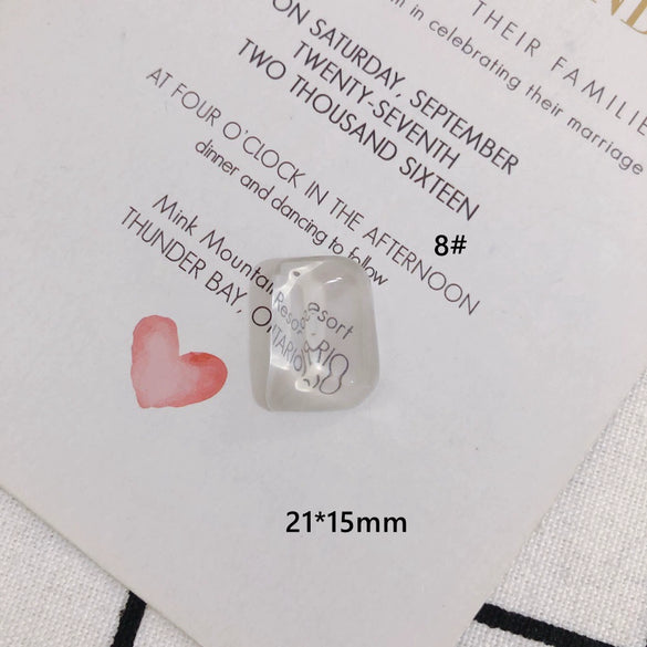 Wholesale Jewelry Accessories Transparent Glass And Plastic Resin Irregular Shaped Environmental Protection Patch Material