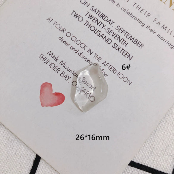 Wholesale Jewelry Accessories Transparent Glass And Plastic Resin Irregular Shaped Environmental Protection Patch Material