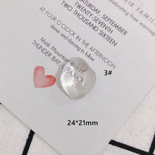 Wholesale Jewelry Accessories Transparent Glass And Plastic Resin Irregular Shaped Environmental Protection Patch Material