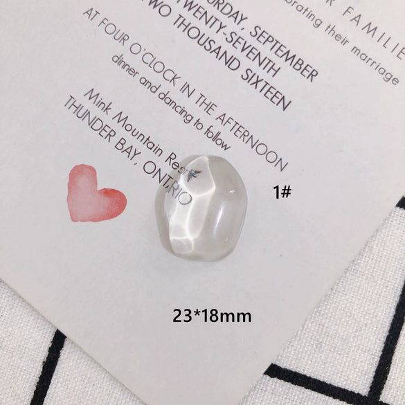 Wholesale Jewelry Accessories Transparent Glass And Plastic Resin Irregular Shaped Environmental Protection Patch Material