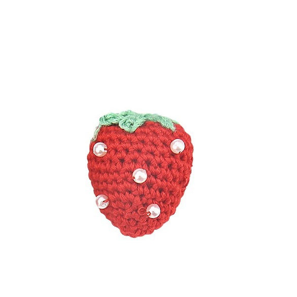 Wholesale Jewelry Accessories Wool Woven Fruit Cherry And Strawberry Pendant And Earrings Material