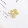 Wholesale Jewelry Accessories Zinc Alloy Diamond Leaves And Flowers Electroplated