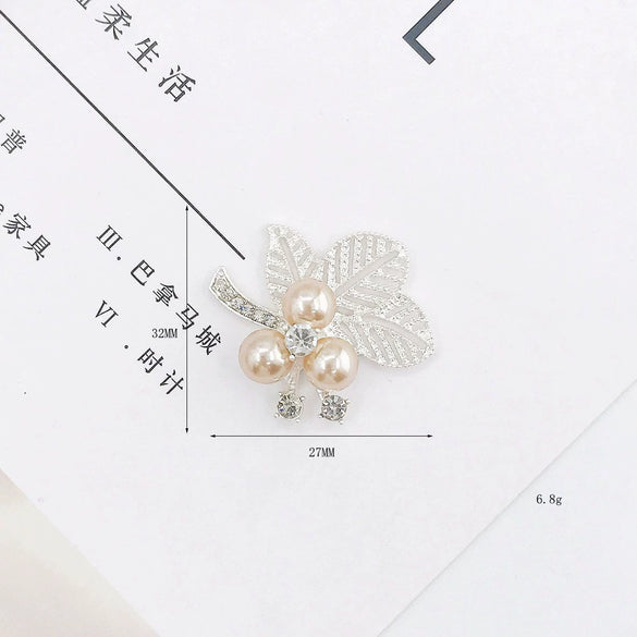 Wholesale Jewelry Accessories Zinc Alloy Diamond Leaves And Flowers Electroplated