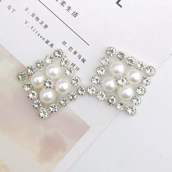 Wholesale Jewelry Accessories Zinc Alloy Handmade Square Mobile Phone Case Airbag Bracket Material